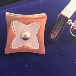 Genuine Mother of Pearl Star Blossom Earrings Rose